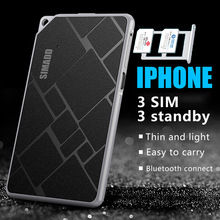 3 Sim 3 Standby Ultra-dunne Metalen Frame Adapter SIMplus & SIMADD K1 Voor iPhone5/6/7 /8/X/XS MAX met Call SMS Functies op iOS 7-12