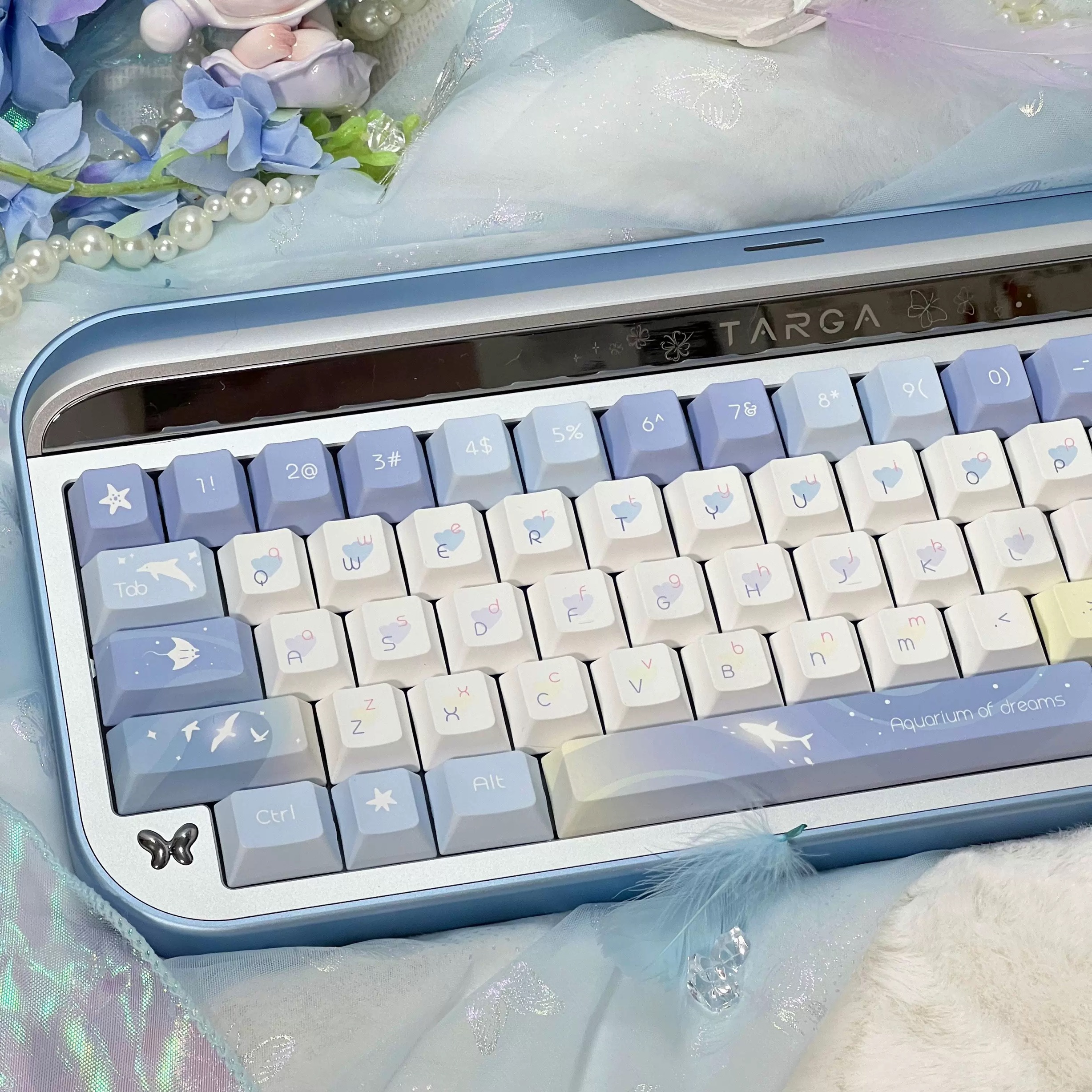 Set di 125 copritasti sfumati Cherry Profile Dye Sub PBT Keycaps Set adatto per 61/64/87/104/108