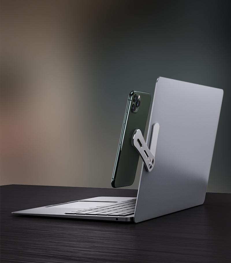 Multi Screen Support Laptop Side Mount Connects Mobile Phone Bracket Monitor Clip Adjustable Phone Stand Holder