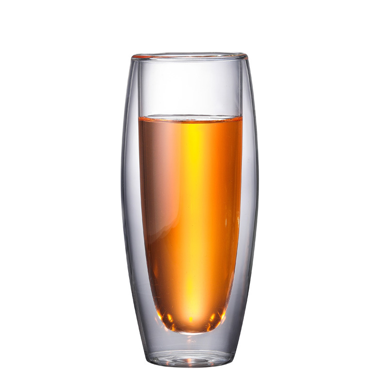 300 ml håndlavede varmebestandige dobbeltlags glas kaffe te drikke kop isoleret gennemsigtigt high-end rødvinsglas