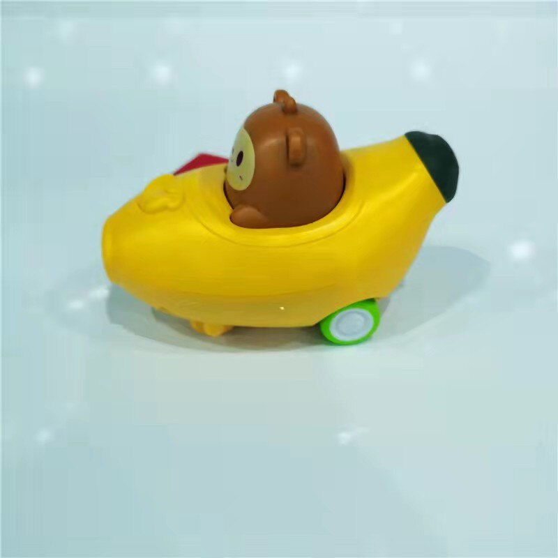 Cute Pet Animal Mini Car Toys For Baby Press Carrot Banana Cars With Music Pull Back Vehicles Press Cars For 1-6 Years Old