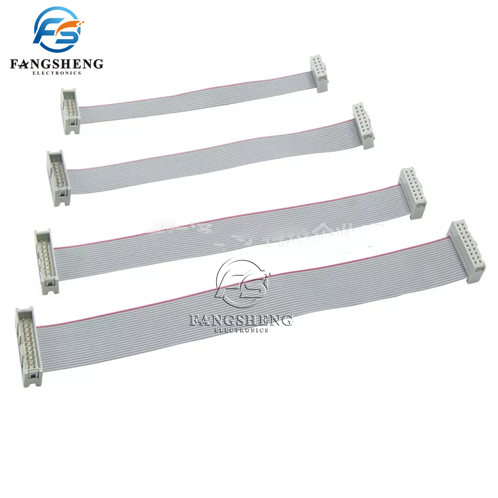2.54mm- pitch  dc3 idc fc hun-til-han 8/10/14/16/20/26/30/34/40/50/64 -bens stik fladt bånddatakabellængde 10cm 20cm 30cm