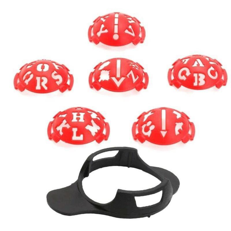 6PCS/lot Outdoor Hollow Alphabet Golf Ball Line Liner Pen Marker Tool Drawing Marks Equipment Alignment Set Accessories V7C1: Red