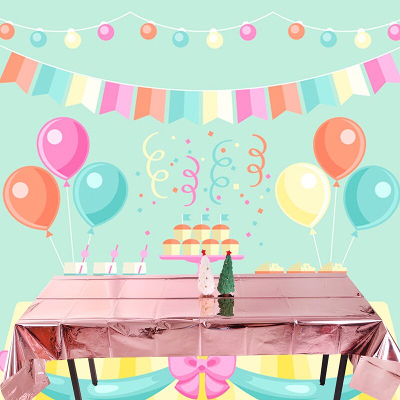 Rose Gold Foil Tablecloth Tablecloth Shiny Tablecloth Suitable for Party Wedding Anniversary Thanksgiving Christmas