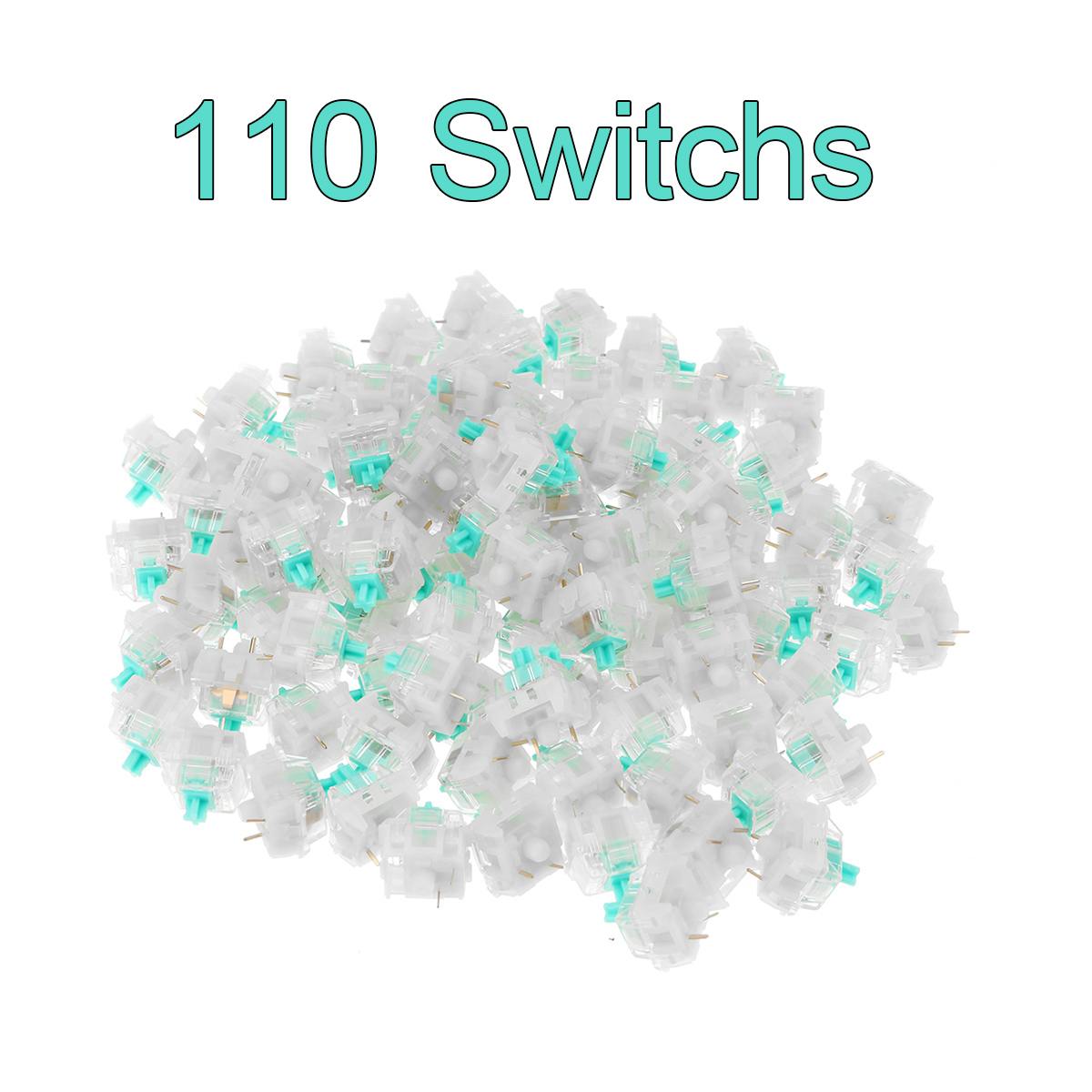 FEKER Mechanical Keyboard Switches 110 PCS 45g 3pin Linear Milky Green Switch for mechanical keyboard Cherry Mx Compatible