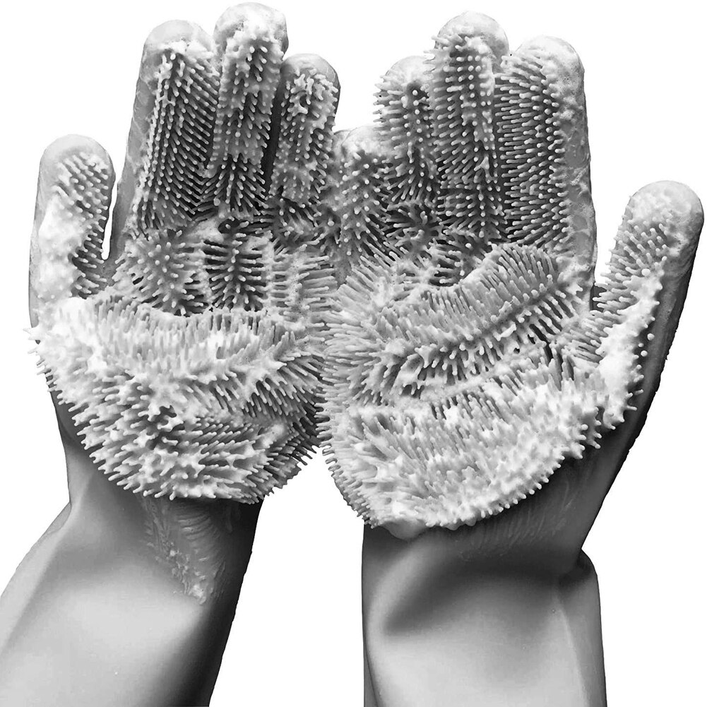 Gants de nettoyage de la vaisselle, éponge en caoutchouc de Silicone, épurateur ménager, outils de nettoyage de cuisine, directe
