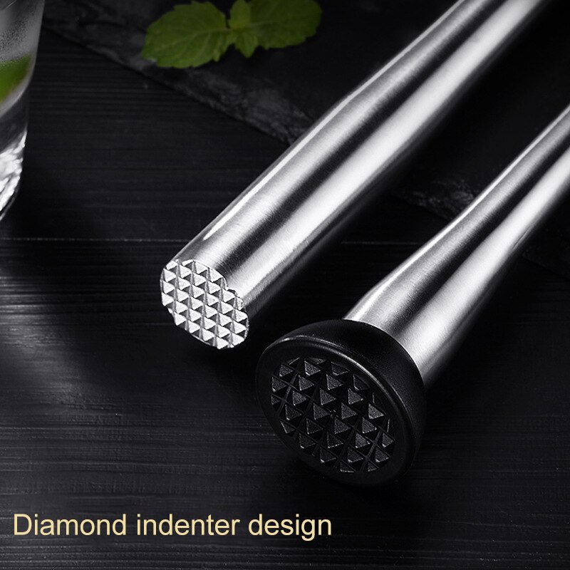 Cocktail Muddler Stainless Steel Bar Mixer Bar Utensils Accessories Mojito Cocktail DIY Fruit Juice Muddler Crushed Ice Bar