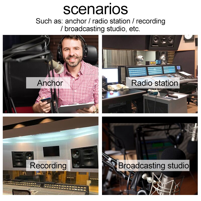 Ulanzi Microphone Boom Arm Stand Heavy Duty Adjustable Mic Suspension Boom Scissor Arm Stand for Blue Yeti Blue Snowball