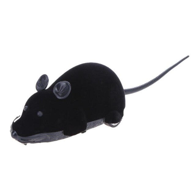 Draadloze Afstandsbediening Muis Pluizige Elektronische Muis Speelgoed, Emulatie Speelgoed Rat Voor Kat Hond Mini Rat Lastig Speelgoed: black