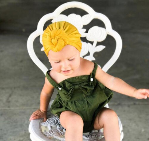Baby Hüte setzt 2Stck murmeln Tochter Passenden Kappen Baumwolle Solide Knoten Kopf Abdeckung Hütte wickeln Turban Kappe Weiche Feste neue