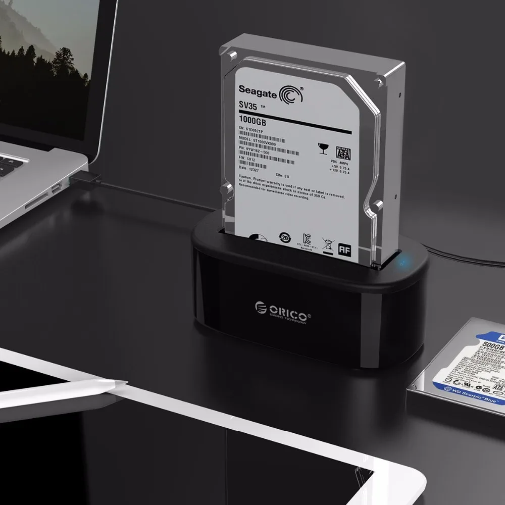 ORICO Hard Drive Docking Station USB 3.0 To SATA HDD Docking Station for 2.5/3.5 Inch SATA HDD Enclosure and SSD Hard Drive Dock