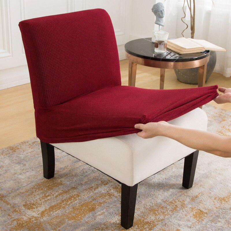 Stretch accent stolbetræk midten af århundredet moderne stol slipcover armløs stolbetræk spandex møbler protecor elastisk