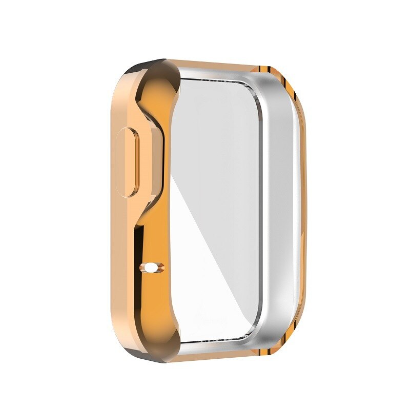 Tpu Plating Case Full Screen Protector Cover Voor Xiaomi Mi Horloge Lite Smart Horloge Case Beschermende Shell Voor Redmi Horloge gevallen: rose gold