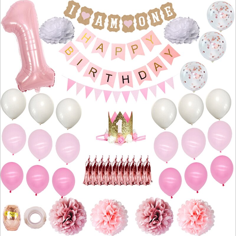 Barnkalas tillbehör aluminium ballong paket babys födelsedag inställning fest bakgrundsvägg