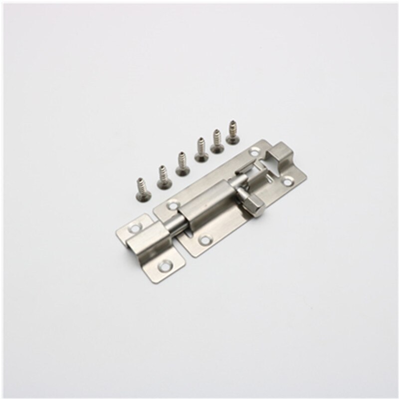 2Pcs Stainless Steel Safety Latch Slide Lock Door Window Barrel Bolt for toilet kitchen garden lock 2" Long
