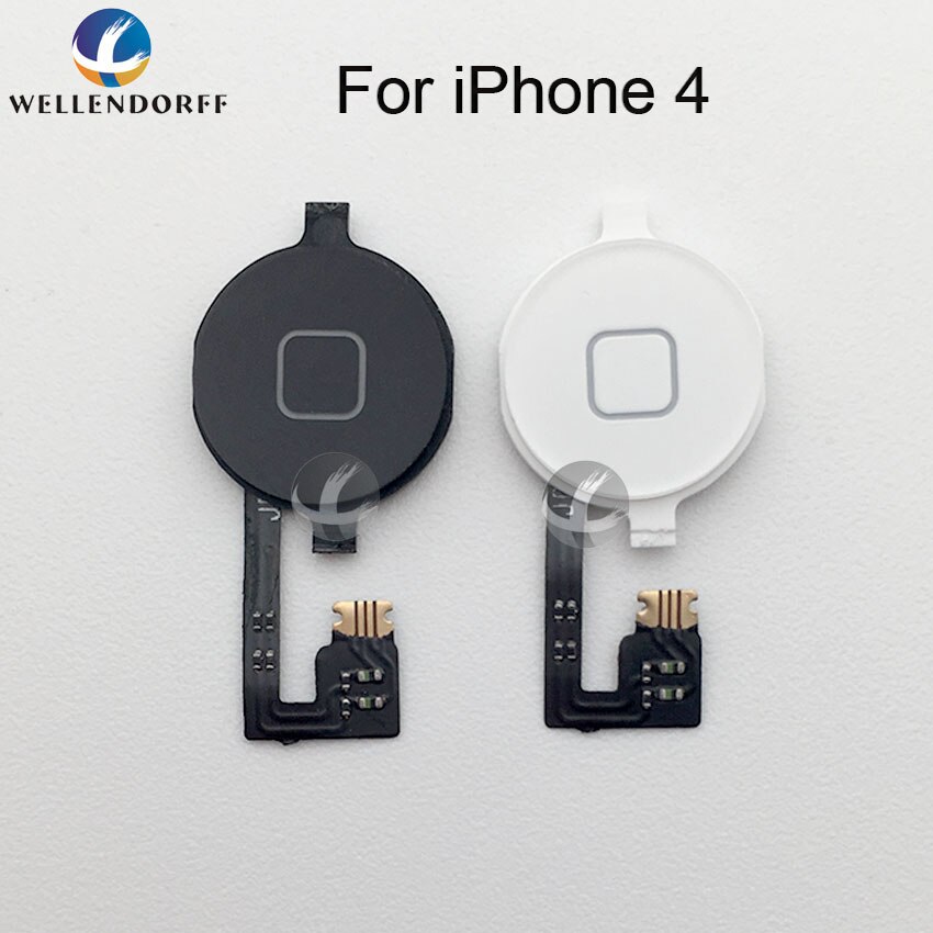 Home Button Met Flex Kabel Voor Iphone 4 4S 5 5S 5C Se Vervanging Vergadering 100% Zwart Wit Rose Gold Test Ok