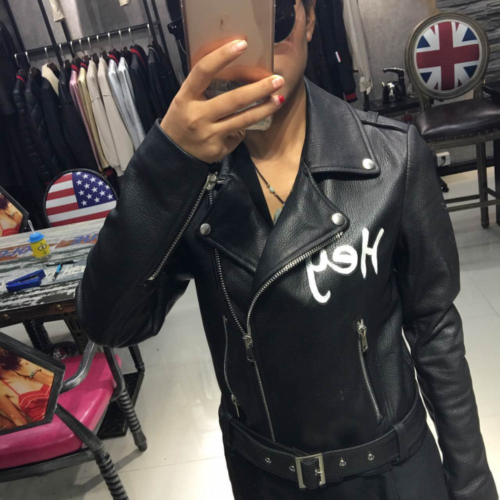 Lente Herfst Brand Latters Patroon Gedrukt Pu Leren Jas Dames Straat Stijl Motorcar Pu Leren Jas Wq2392