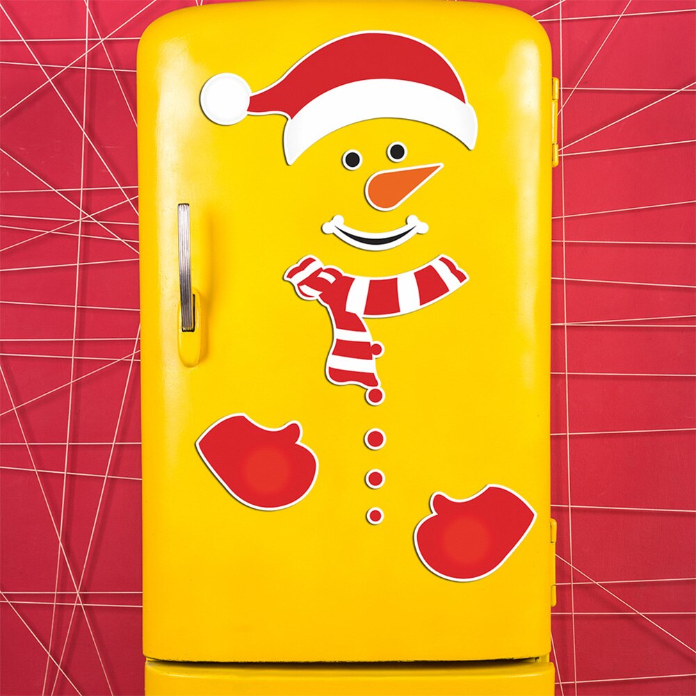 Expression Home Decor Festival Fridge Magnets Refrigerator Sticker Party Supplies Christmas Wall Cute Snowman Removable Door DIY
