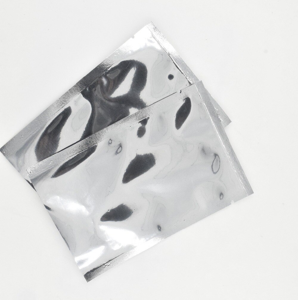 3 størrelser 100 stk/lot sølv aluminiumsfolie pose pose mylar pose vakuumposer for matoppbevaring flate aluminiumsposer