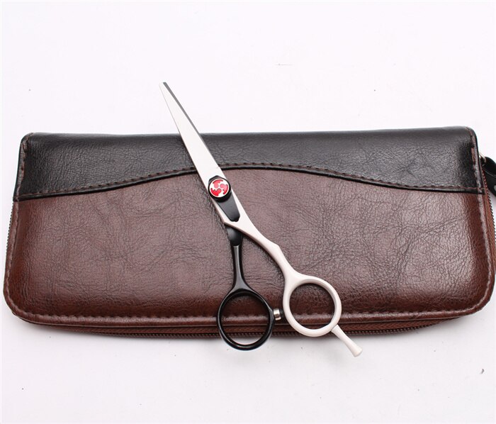 5.5 "16 cm gravure Logo blanc coupe ciseaux éclaircissement ciseaux cheveux humains ensemble coiffure fournitures C1018: C1018 Bai C 5.5YY
