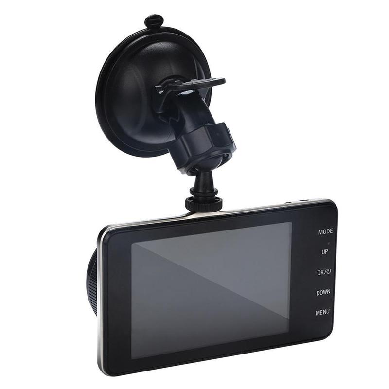 4-inch Lcd Ips Dual-lens Car Dash Cam Fhd 1080p Dashboard Camera 170-degree Drive Dvr Dashcam