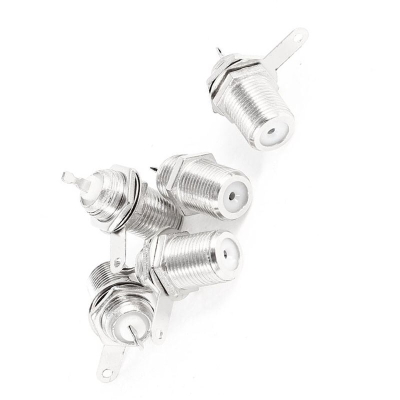 5 Stuks F Type Panel Gemonteerd Socket Vrouwelijke Jack Solder Connector Adapter