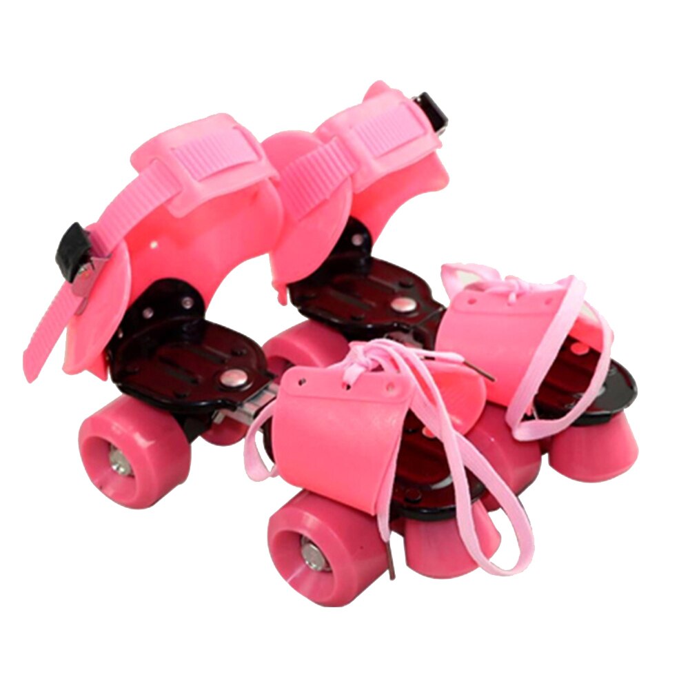 Patines ajustables de doble fila para niños, 4 ruedas, deslizantes, en línea,
