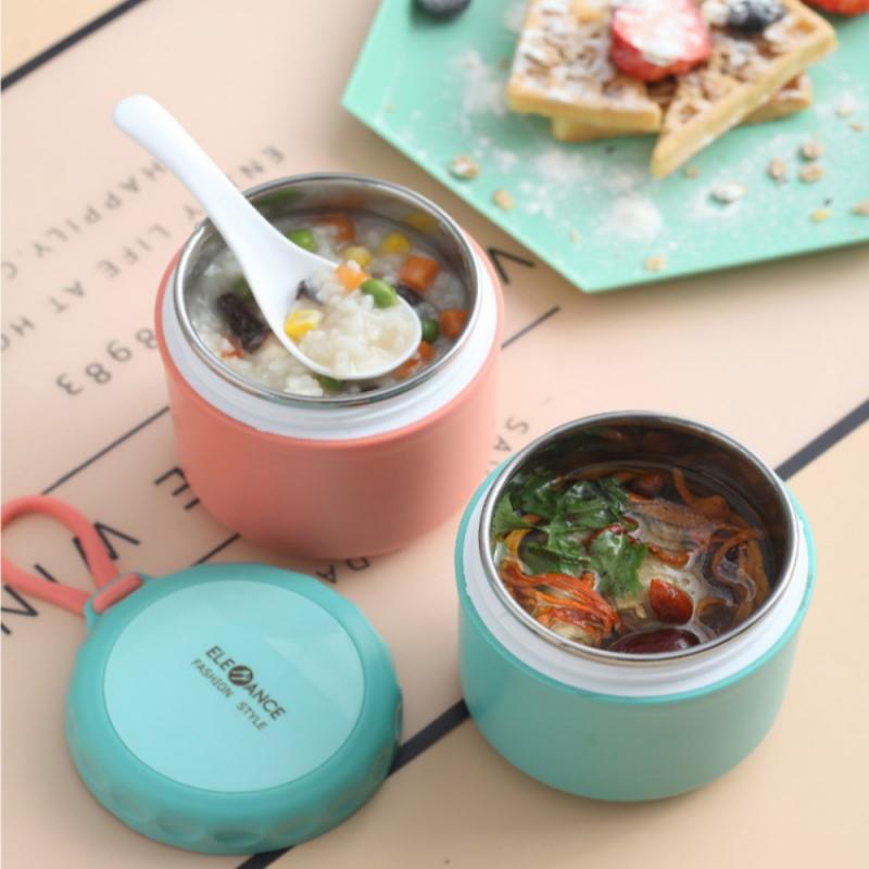 1 pcs Portable Stainless Steel Soup Cup Breakfast Porridge Soup Pot Work Lunch Box Portable Water Cup Vacuum Flasks