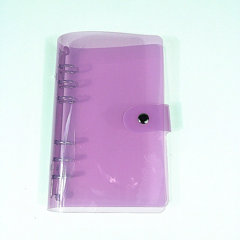 Three-Color 6-Hole Loose-Leaf Cover A5/A6/A7 Translucent Notepad: A7-purple