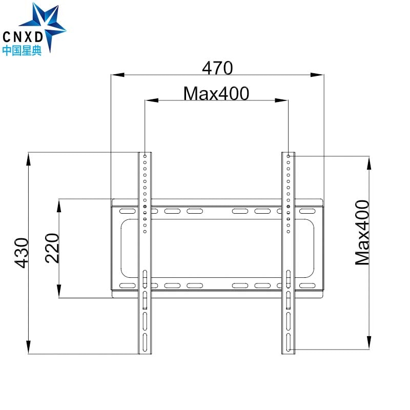CNXD stały telewizor telewizor montowany na ścianie uchwyt dla większości 26-55 Cal doprowadziło LCD i telewizor plazmowy robić VESA 400x400mm i 110lbs ładowność