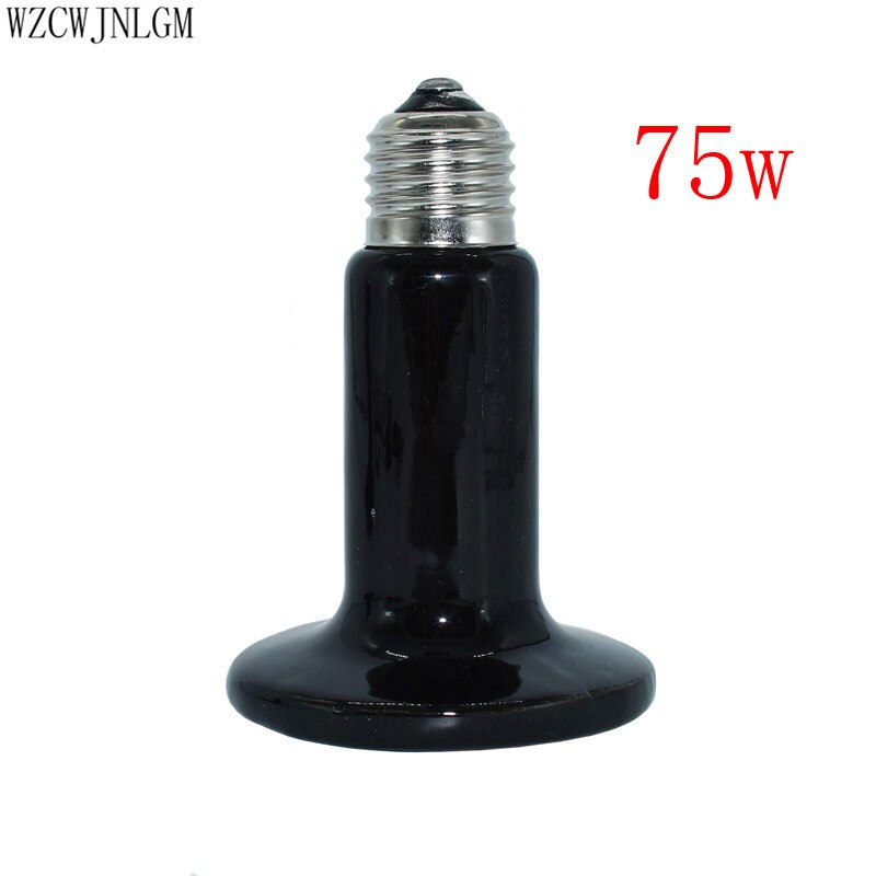 1 Uds lámpara de calefacción de cerámica pollito tortuga lagarto araña mascota lámpara de calor erizo calentador de reptiles 25 W-200 W suministros para aves de corral: 75w