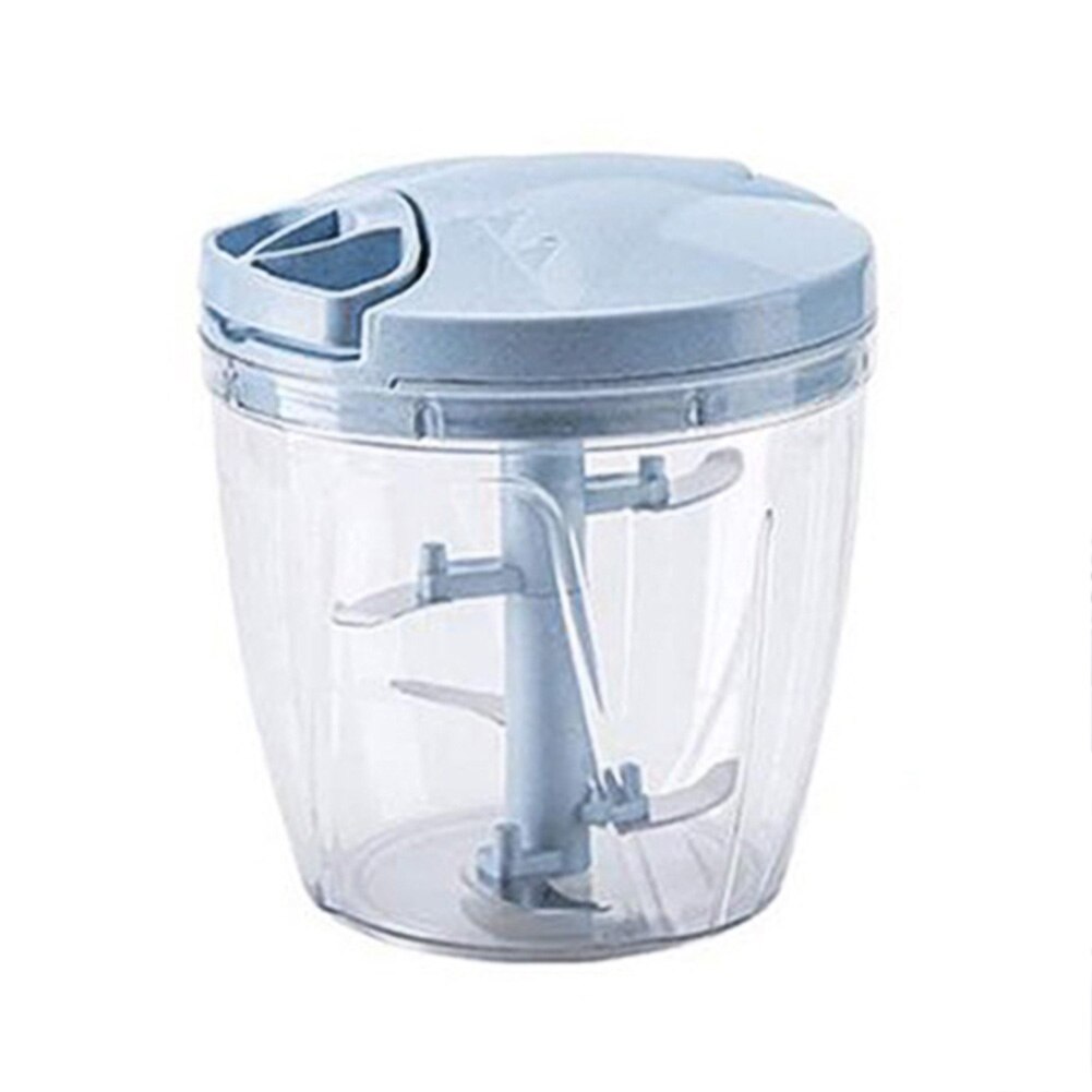 Manual Meat Grinder Hand-power Vegetable Food Chopper Fruit Nuts Grinder E2S: blue / L
