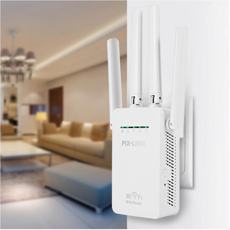PIXLINK – Mini répéteur Wifi sans fil, 300Mbps, extension longue portée, Booster, prise UK EU US AU WR09