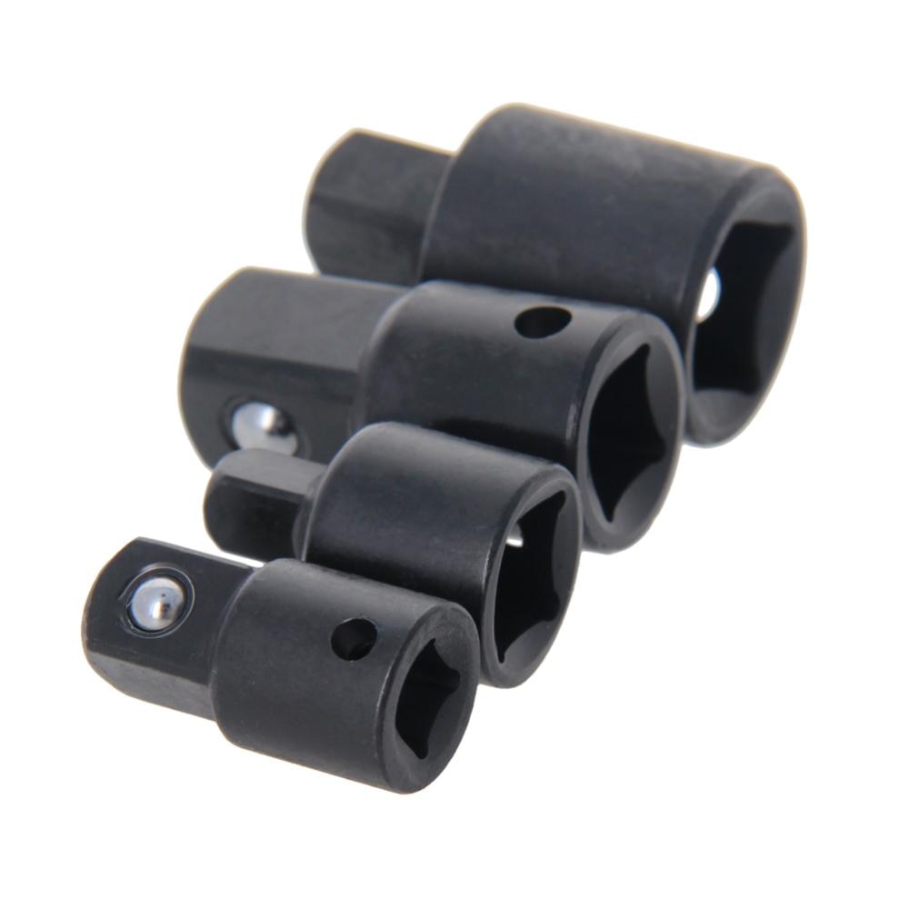 1 jeu de douilles noires, adaptateur convertisseur à cliquet, réducteur 3/8 "  to 1/4 " 1/4 "  to 3/8 " 3/8 "  to 1/2 " 1/2 "  to 3/8 " tous les 4 modèles  x1 pièces/modèle