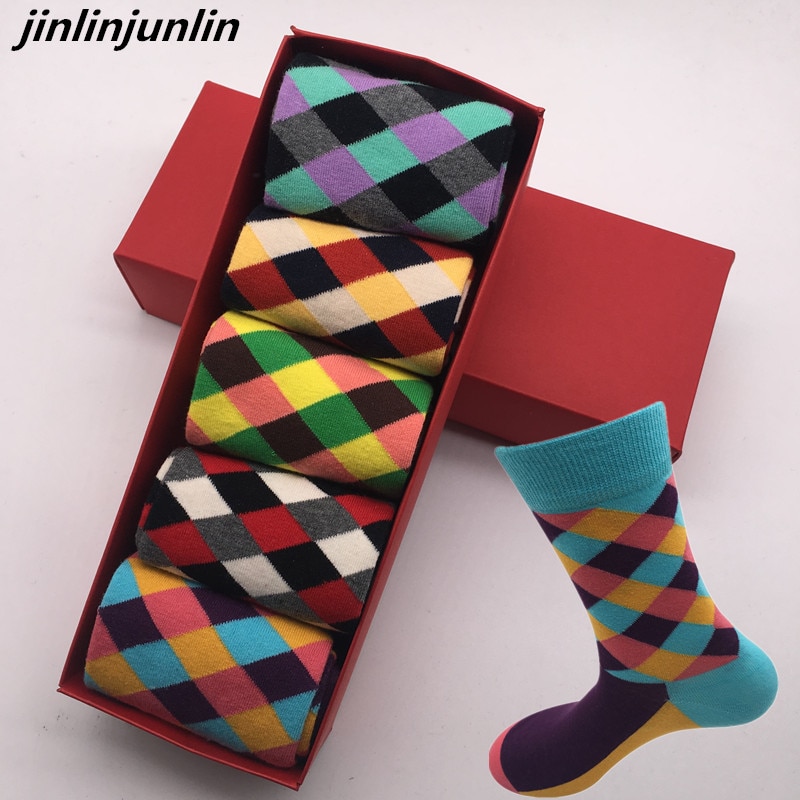 Standard sokker mænds britisk stil bomulds sokker, retro farver harajuku street mænd ingen kasse