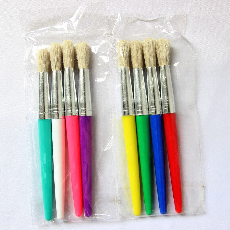 4 Stks/set Kwast Set Aquarel Levert Art Penselen Acryl Verf Tekening Gereedschap Kid Diy Schilder Borstel