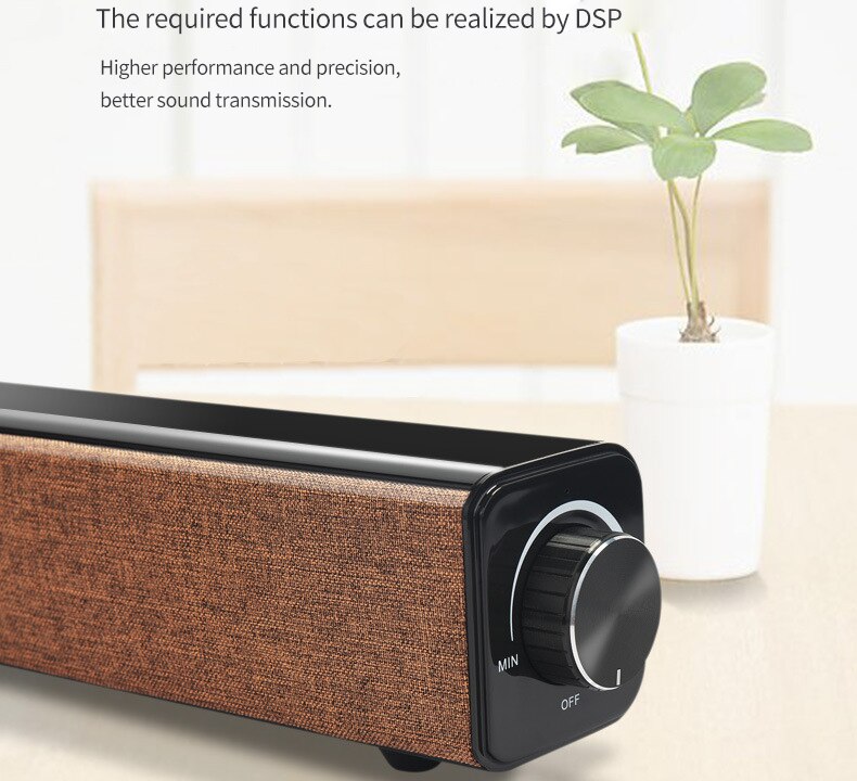 Bluetooth boombox subwoofer højttaler 20w genopladelig soundbar tv subwoofer bas højttaler bærbar support tf aux til computer