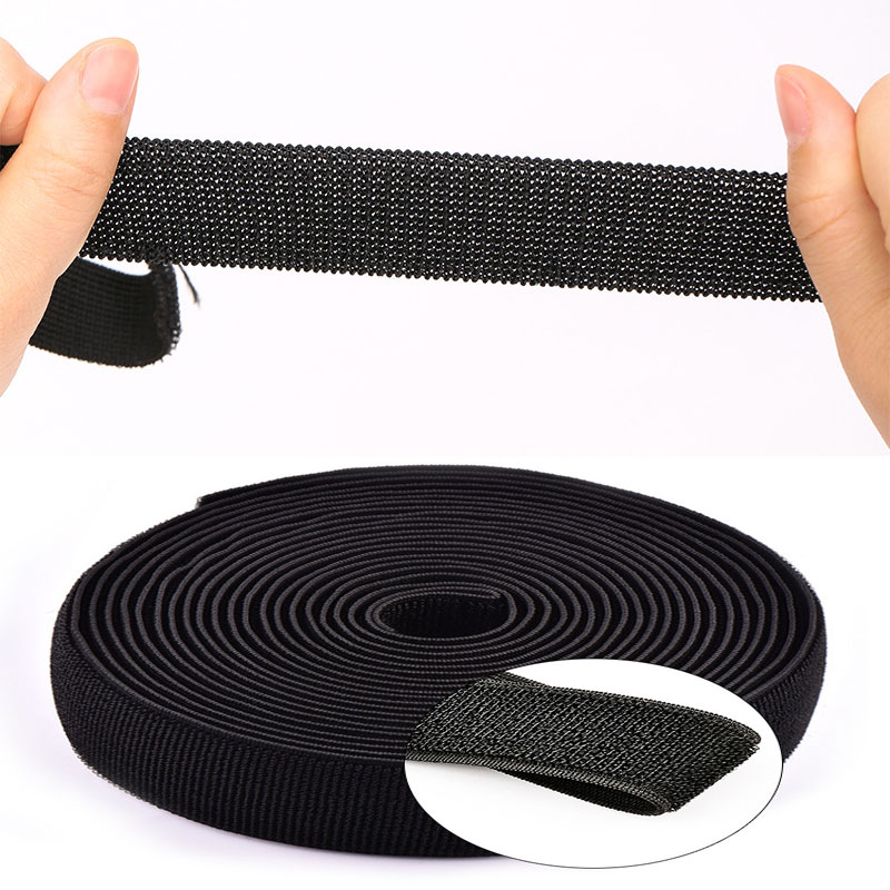 Elastische klittenband, elastische lusband, geen zelfklevende lusstrips, nylon stof, naai doe-het-zelf riem, draaddoekaccessoires