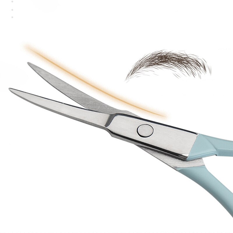 Ciseaux à cils à sourcils professionnels de tondeuse droite ou angle outil d'extension de faux cils