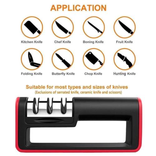 3 Stages Multifunctional Knife Sharpener Handle Hard Carbide Ceramic Sharpening Stone Household Sharpener Tools Household