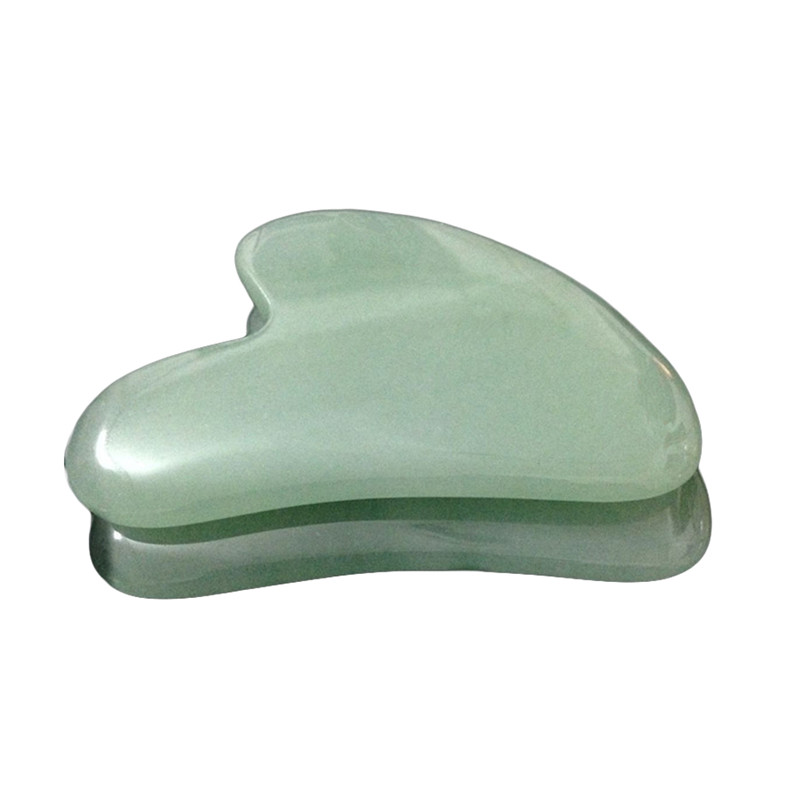 Grøn jade naturlig kvarts guasha board pink jade sten krop ansigts øje skrabeplade akupunktur massage afslapning sundhedspleje