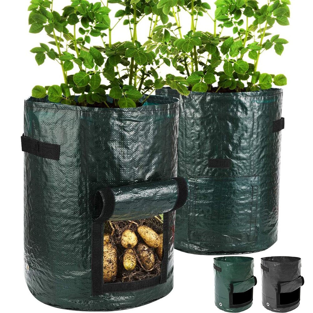 Potato Grow Container Bag DIY Planter PE Fabrics Planting Vegetable Gardening Thicken Pot Planting Grow Bag Garden