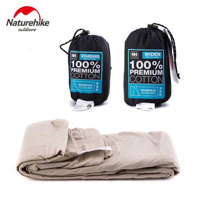 Naturehike ultralet bærbart bomuldsmateriale splejsning konvolut enkelt sovepose liner til forretningsrejser hotel