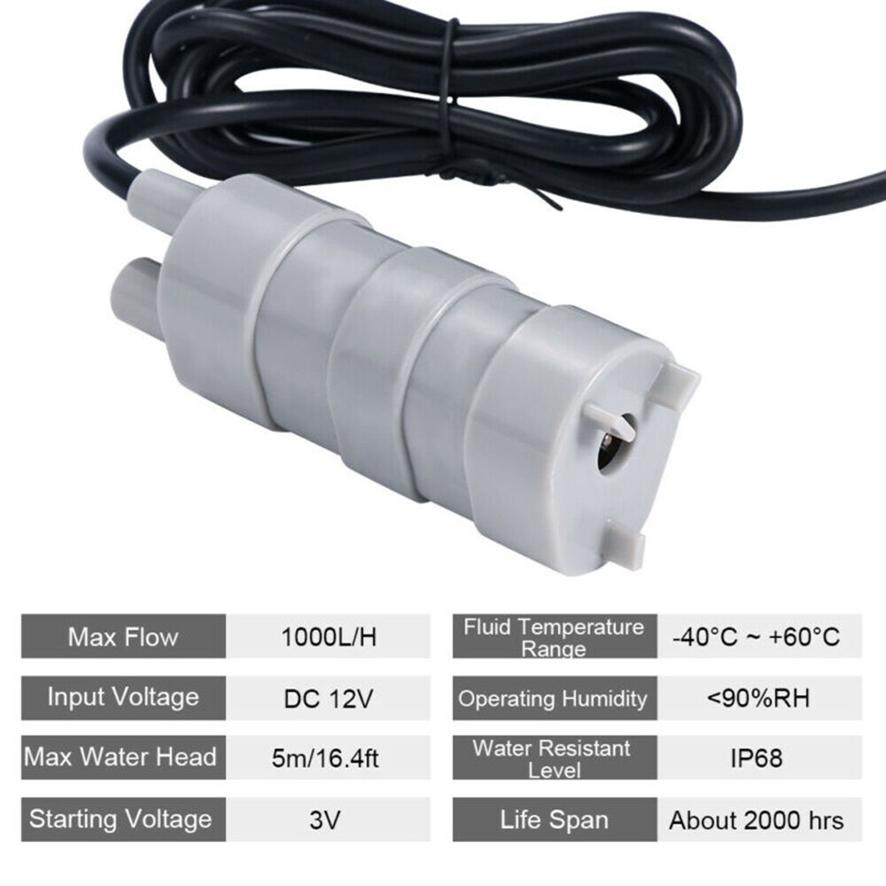DC 12V Submersible Pump Submersible Water Pump Camper High Flow Whale Pump