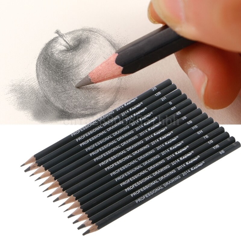 14Pcs Drawing Sketch Pencil Art Artist Craft School Supplies Set