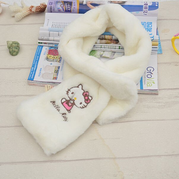 Baby schattige cartoon sjaal kinderen herfst winter warme peuter meisjes sjaals harige sjaal halsdoek