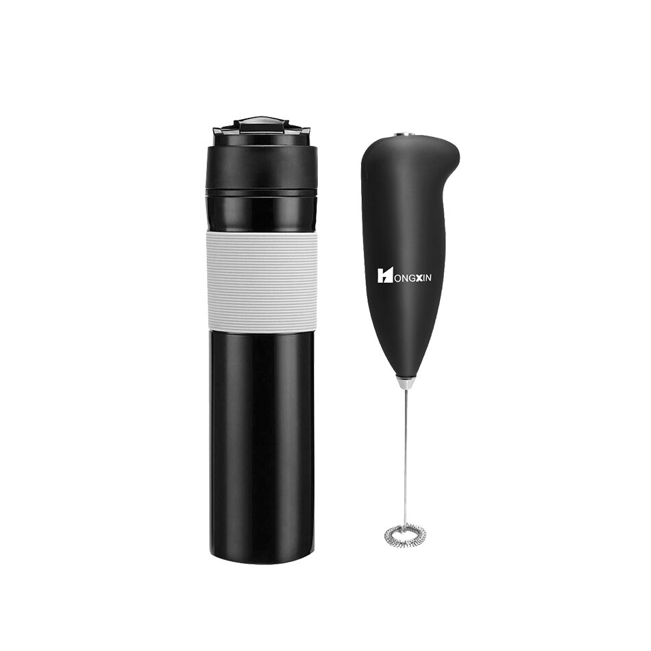 Portable French Press 350ml Coffee Maker Black Plastic Double Wall Mug Filtration Water Isolation Tea Coffee Cup: Orange