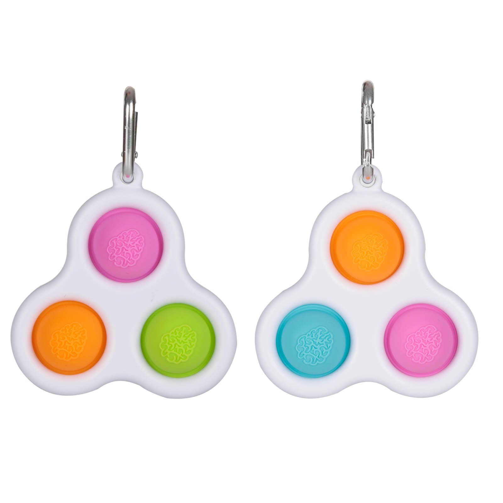 Montessori Fidget Toy Baby Early Education Finger Exercise Reliever Toys Push Keyring Montessori Fidget Toys For Adult D08: H