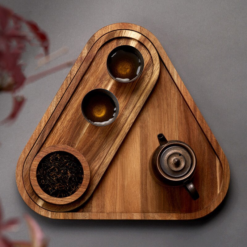Holz Tablett Für Tee/Obst/Dish Wein Und Snack Platte Hause Kreative Geschirr Set Freundliche Dienen Ablage kreative