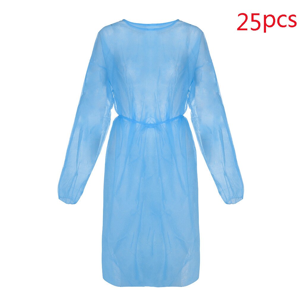 Wegwerp Beschermende Overall Pakken Isolatie Kleding Anti-Spitting Labs Jassen Werkkleding Werkkleding Kleding Werkkleding Werkkleding: 25pcs